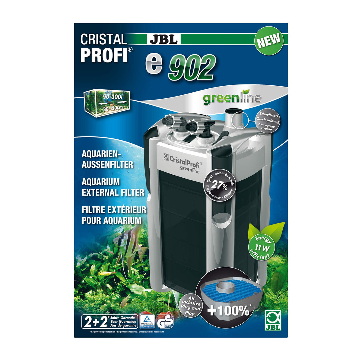 JBL CristalProfi e902 greenline external filter for aquariums - 6028200.0