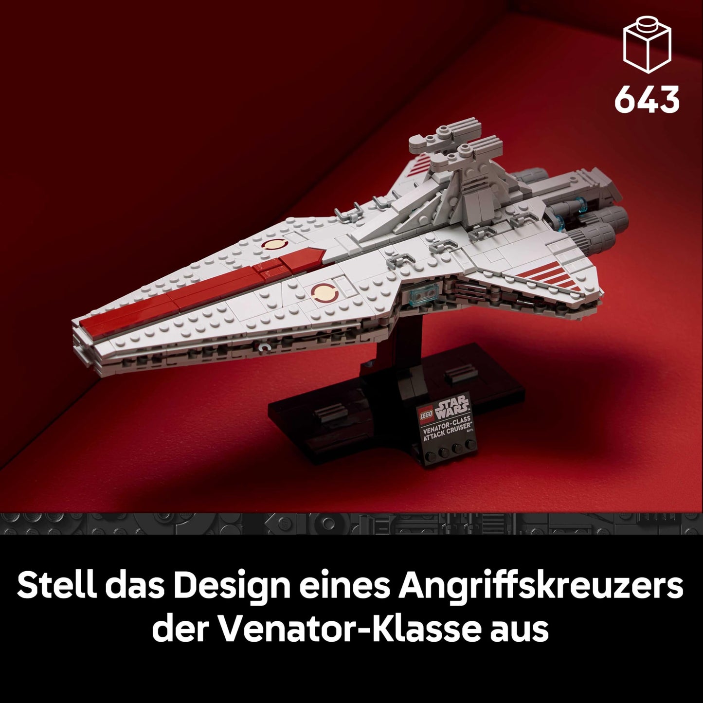 LEGO Star Wars 75441 Venator Class Attack Cruiser - Republic Warship Model Building Set for Adults - Living Room & Shelf Decoration - Gift for Revenge of the Sith Fans