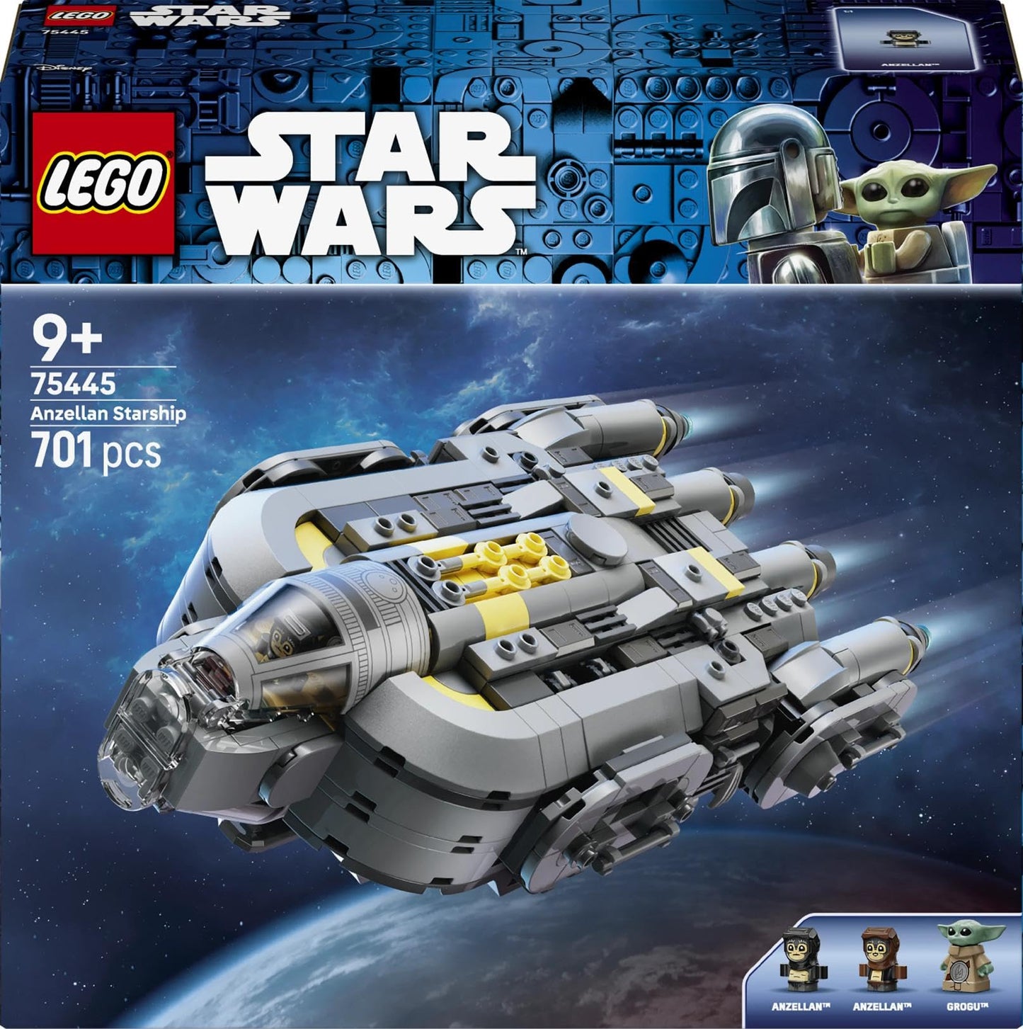 LEGO Star Wars 75445 Anzellan Starship - Plays with 3 figures & a droid workshop - Gift for boys, girls & fans aged 9 and up