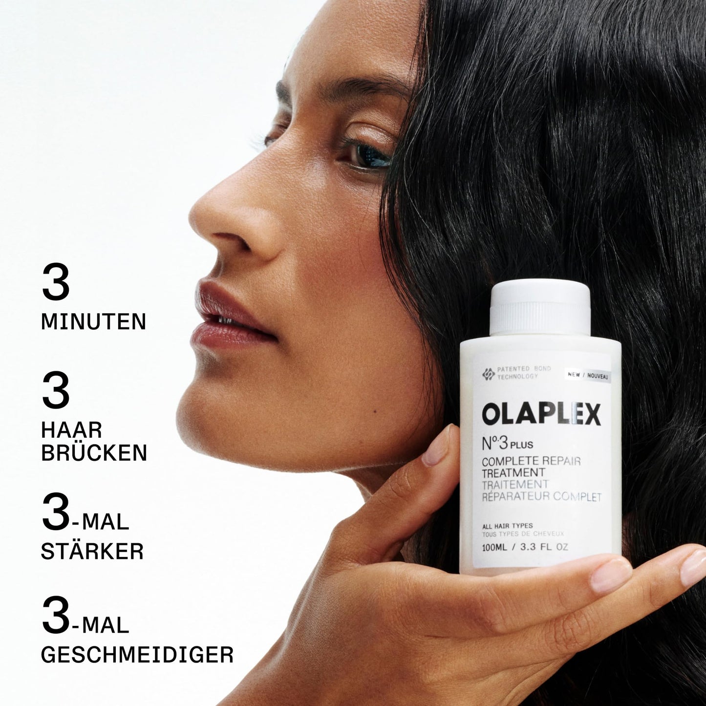 Olaplex N°.3PLUS Complete Repair Treatment: The hair treatment for repairing hair damage for immediately stronger, smoother hair, 100 ml - OLPX-NO.3P