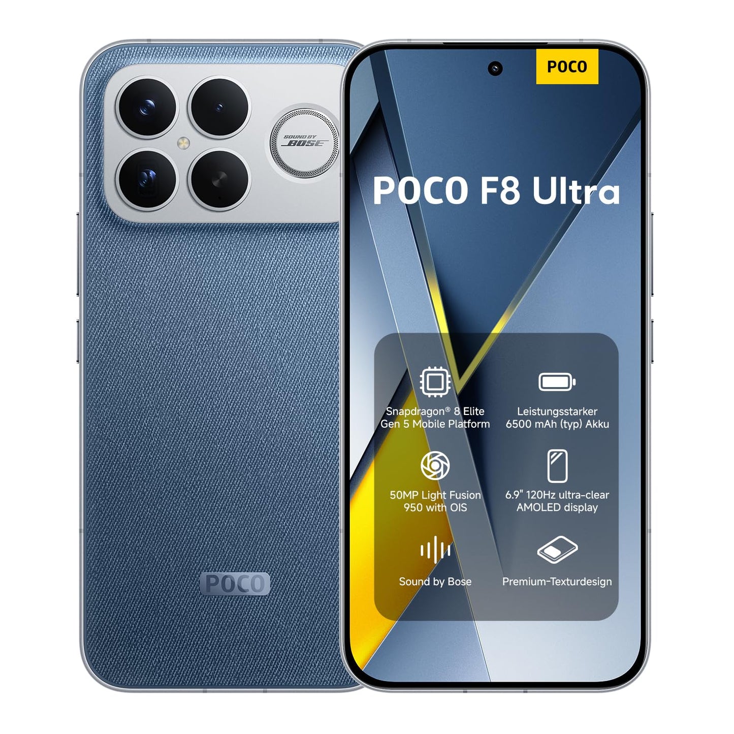 XIAOMI Poco F8 Ultra Mobile Phone, 12+256GB, 6500mAh, 50MP, Blue