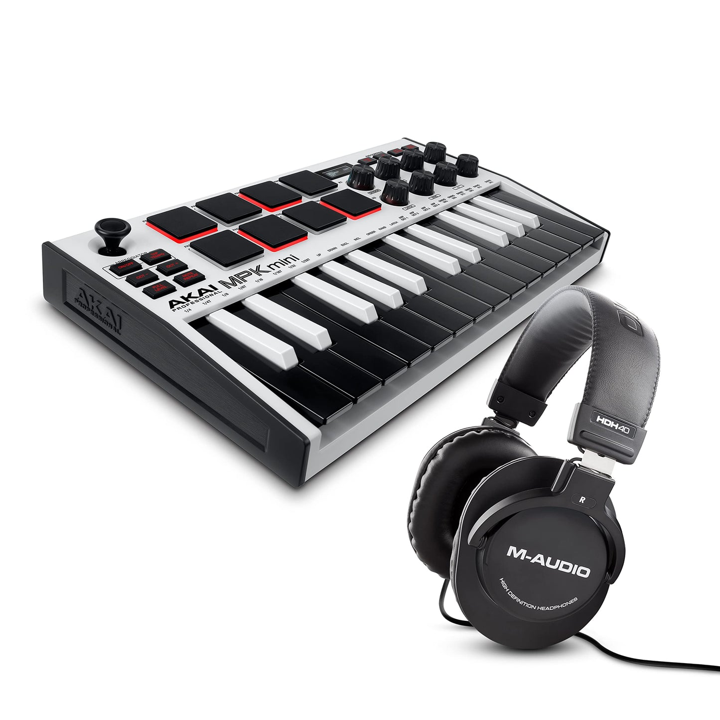 AKAI Professional MPK Mini MK3 White and M-Audio HDH40
