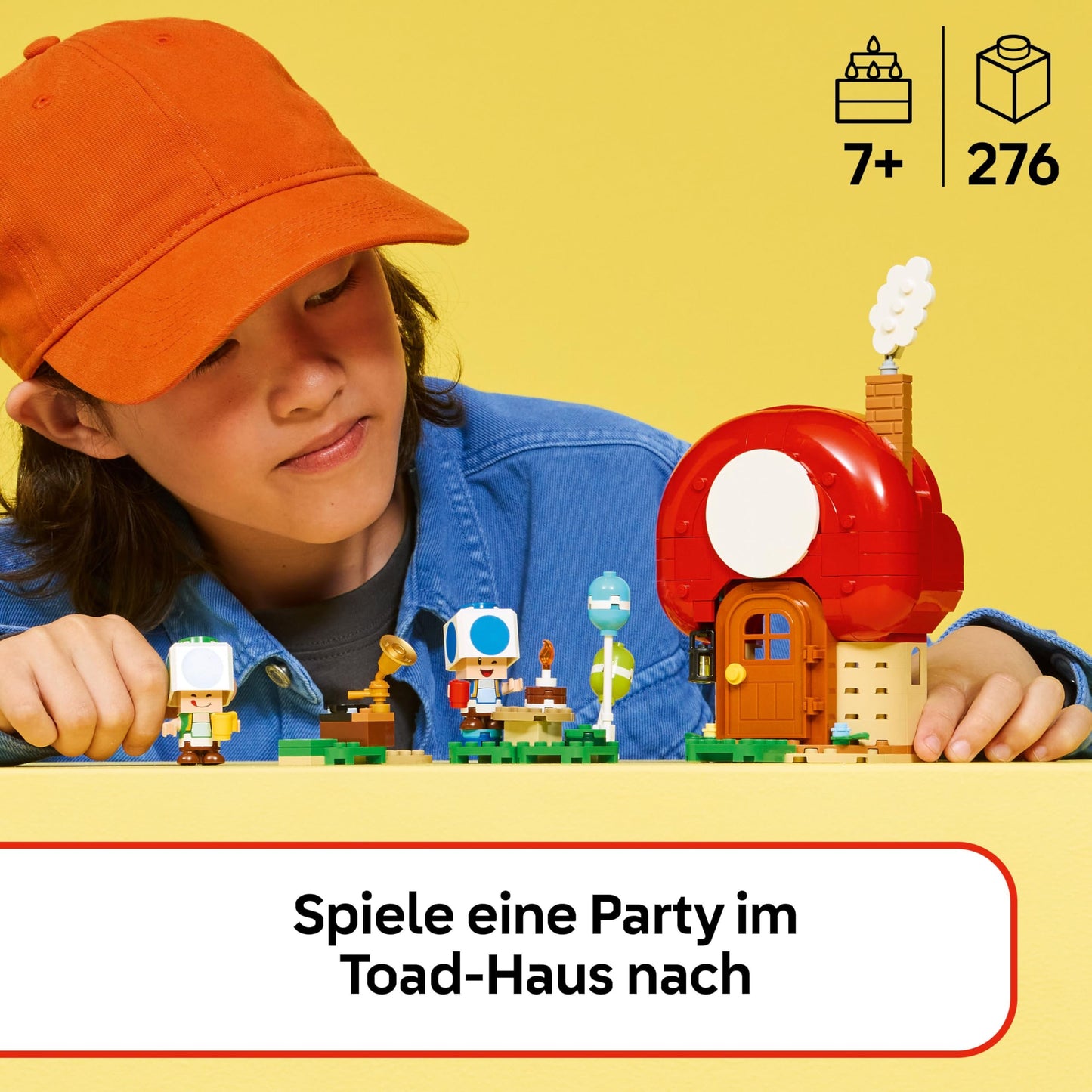 LEGO Super Mario Party at Toad's House - Interactive set with 2 figures, kitchen, bedroom & picnic table - Children's building playset - Gamer gift for boys and girls aged 7 and up - 72041