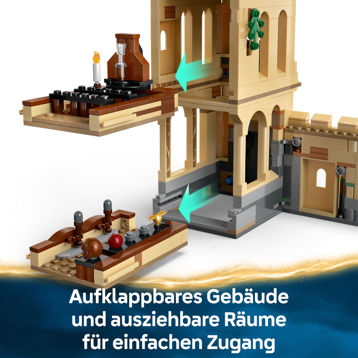 LEGO Harry Potter Hogwarts Castle: Flying lessons, adventure playset with 6 collectible minifigures, including Draco Malfoy & Professor McGonagall, role play set for boys and girls aged 9 and up 76447