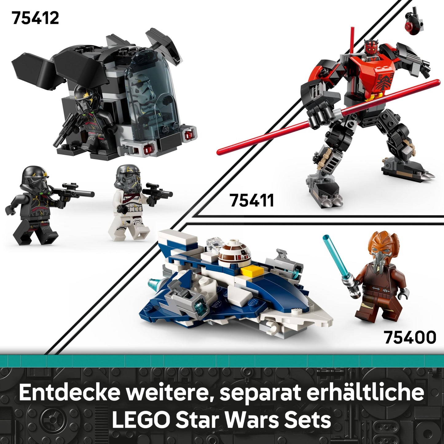 LEGO Star Wars 75412 Death Trooper & Night Trooper Battle Pack - building toy with dropship and 4 mini figures with blasters - collector's gift for boys aged 6 and up and Ahsoka fans
