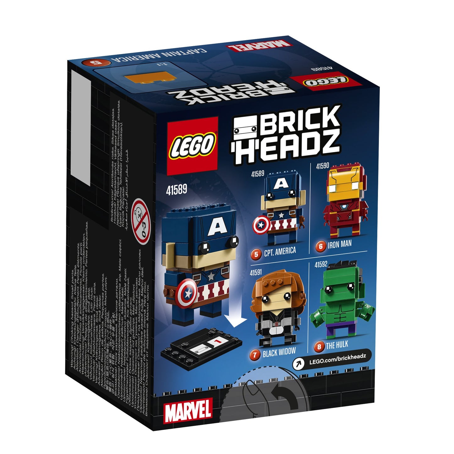 LEGO Brickheadz 41589 - Captain America, construction toy