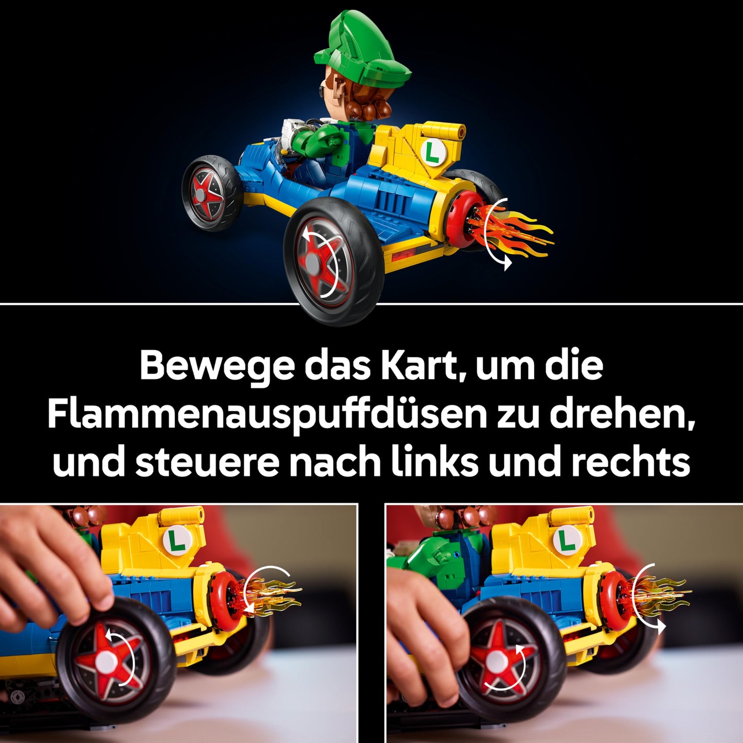 LEGO Super Mario: Mario Kart: Luigi & Turbo Speedster - Nintendo Figure and Car Model Building for Adults - Collectable Gaming Merch - Gift Idea for Men, Women and Fans - 72050