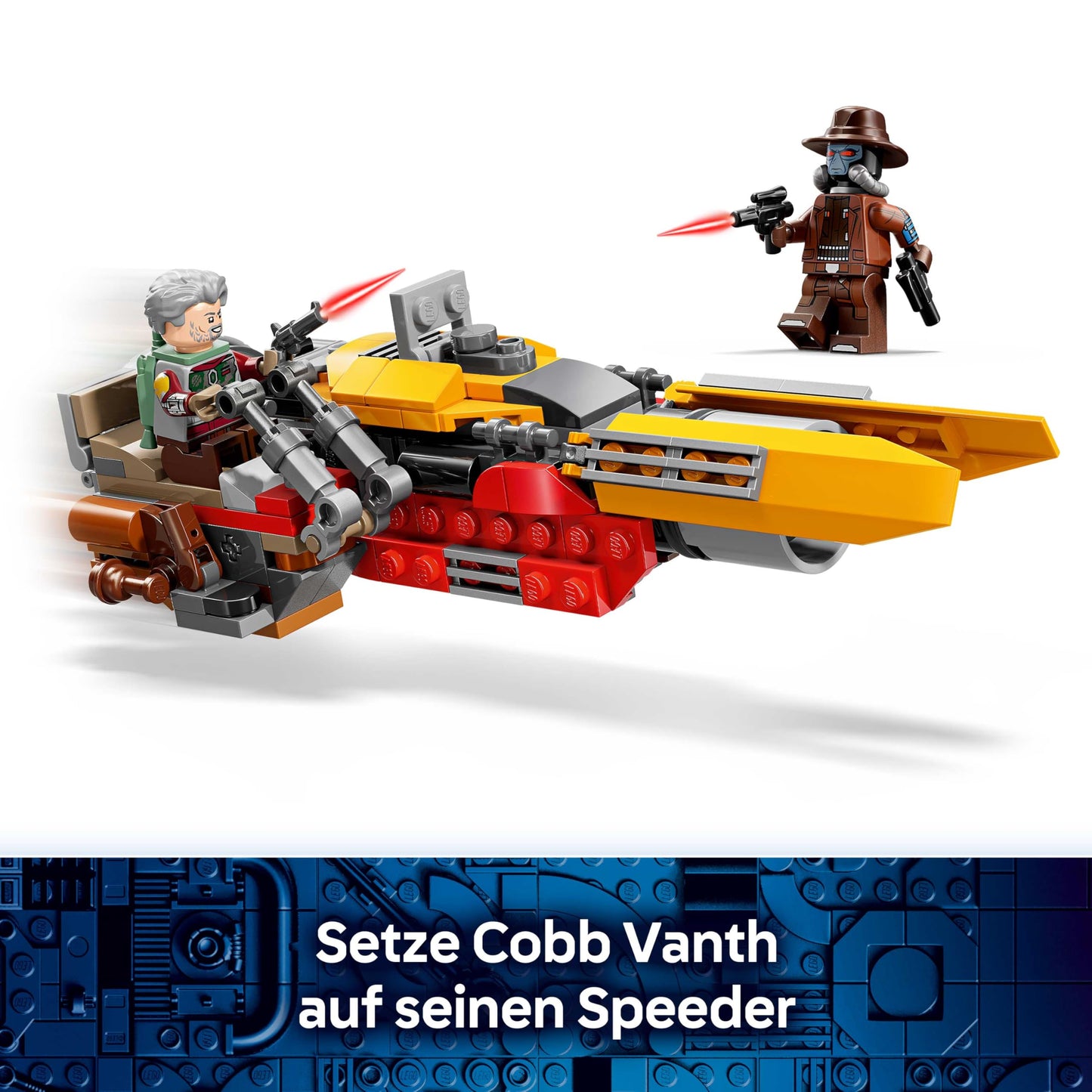 LEGO Star Wars 75437 Cobb Vanth's Speeder - including Cobb Vanth & Cad Bane minifigures as well as blaster & jetpack - gift for boys aged 7 and up and fans of The Mandalorian