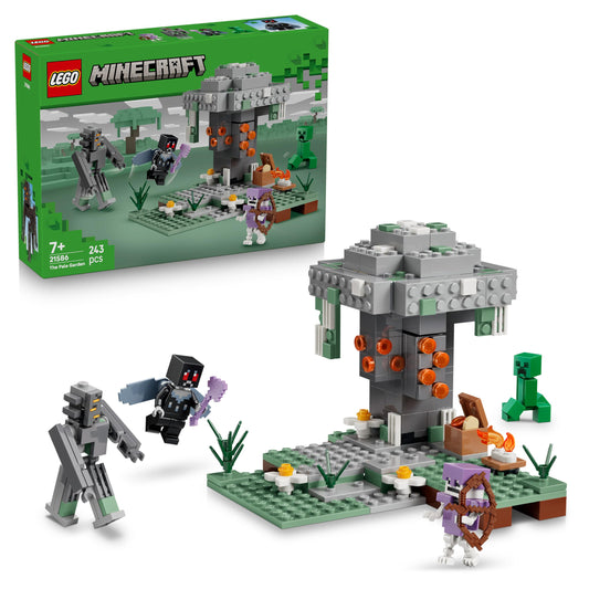 LEGO Minecraft Pale Garden - Creative toy for children - Toy biome for boys and girls aged 7 and up - with Minecraft figures - Mothman, Creeper, Skeleton and Gnarl - Gift - 21586