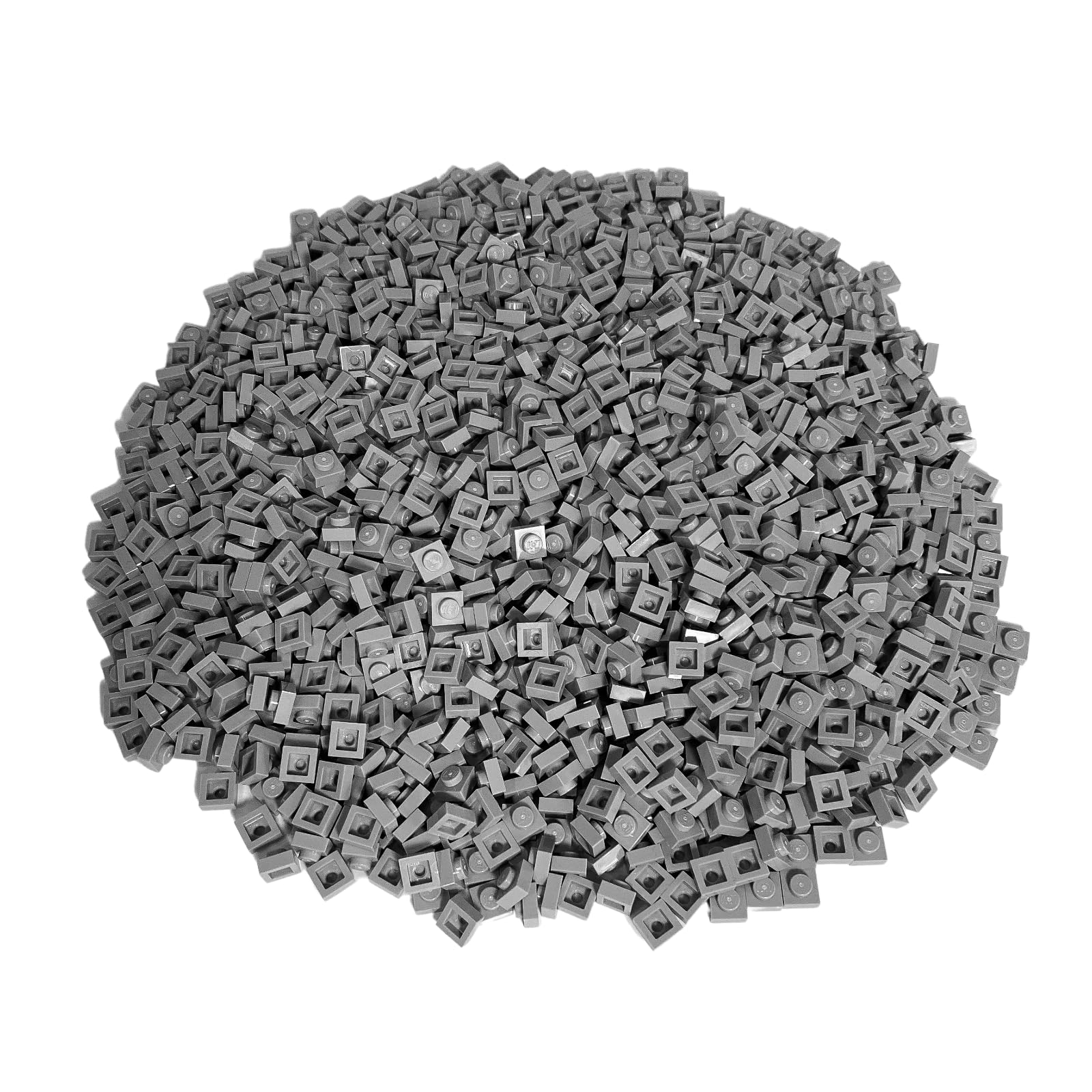 Lego City Classic Basic - 50 plates 1x1 studs in the new light gray (3024) | Versatile building blocks for creative building projects & imaginative constructions