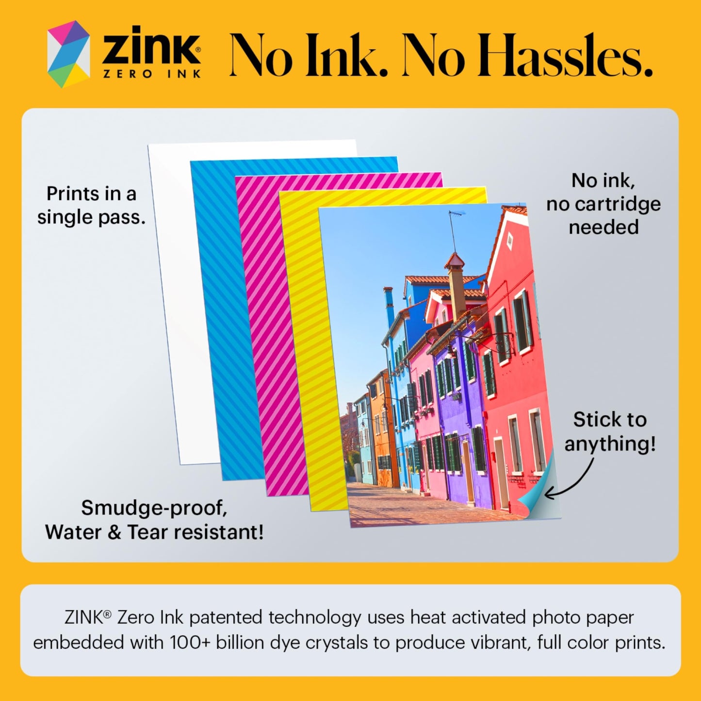 Kodak Printomatic Instant Camera – 75 Sheet Package – 5MP – Zinc 2x3 Photos – Portable – Pink - AMZNBRODMATPK