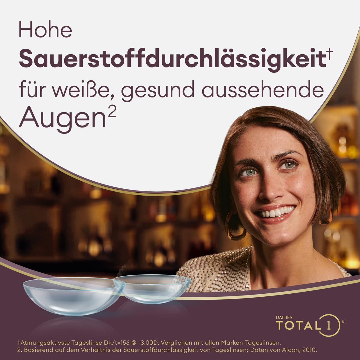 Dailies Total 1 Daily Contact Lenses Soft | 90 Pieces | BC 8.5 mm | DIA 14.1 mm | -08.50 Diopters - 10075083