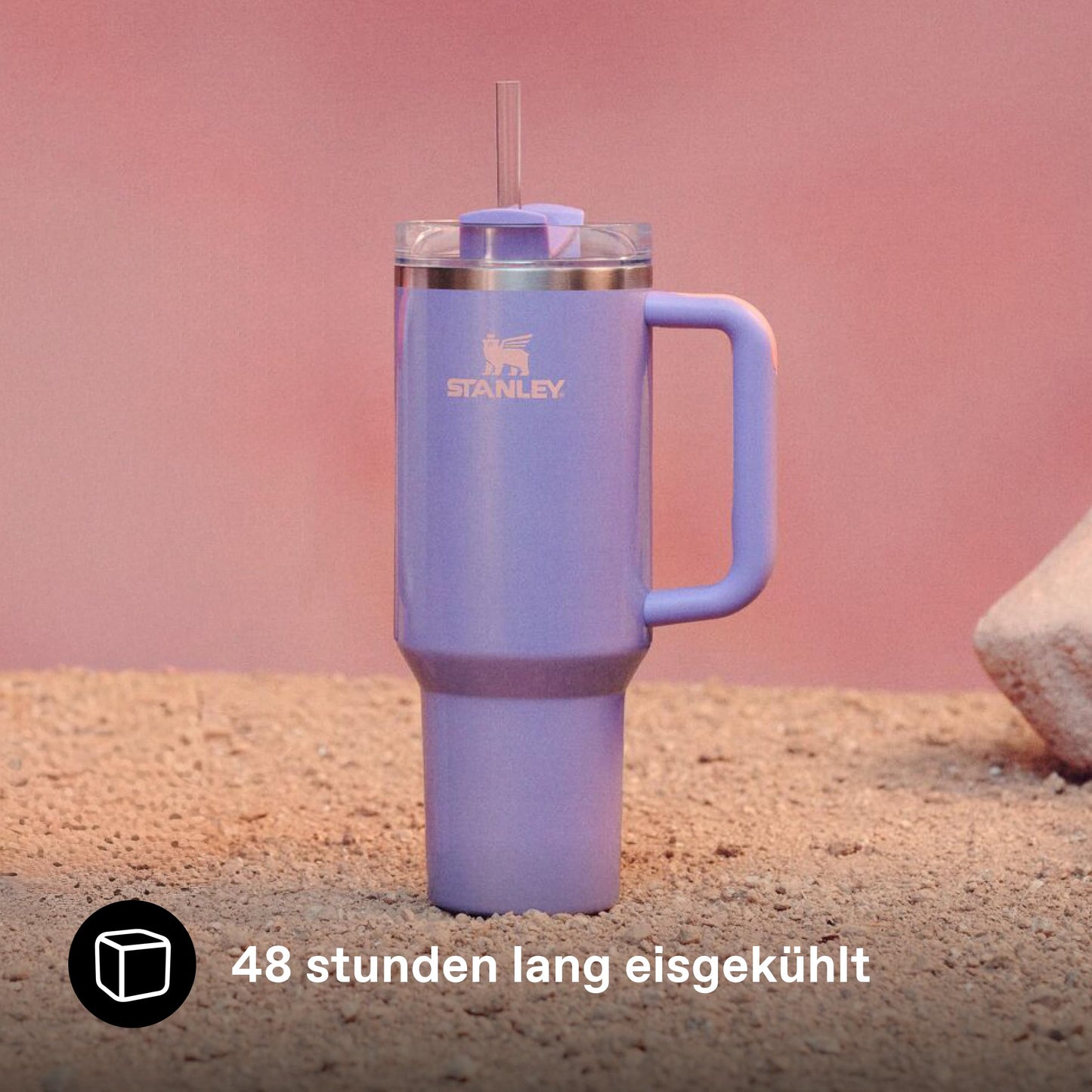 STANLEY 1913 Quencher H2.0 Flowstate Drinking Bottle with Straw 1.2L - Thermo Mug Cools for 11 Hours - 48 Hours Ice Cooled - Thermos Bottle BPA Free - Stainless Steel Drinking Cup - Periwinkle Shimmer - 100000115753