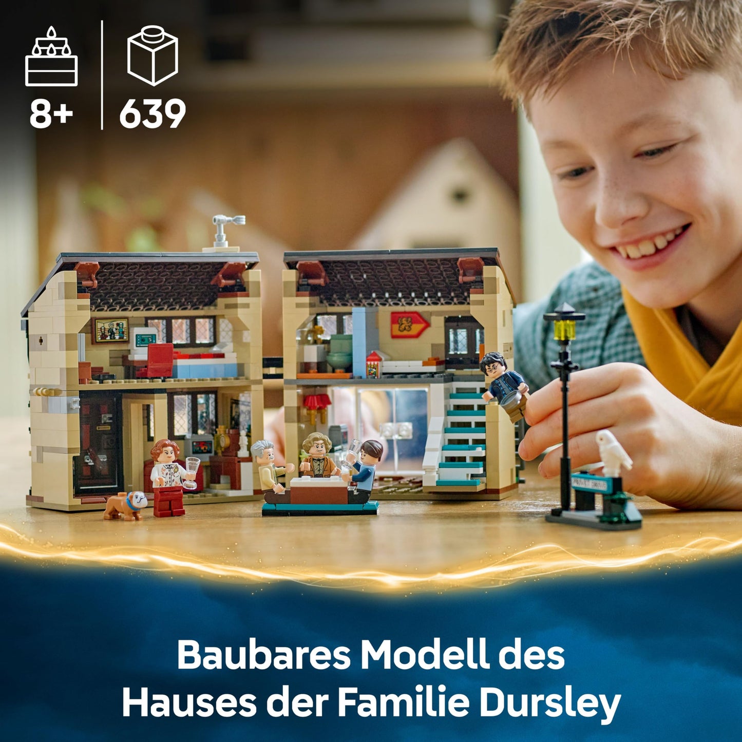 LEGO Harry Potter Privet Drive: Aunt Magda's Visit - Playhouse with interior design, 5 minifigures & Aunt Magda figure - The Prisoner of Azkaban - Gift for boys and girls aged 8 and up 76451