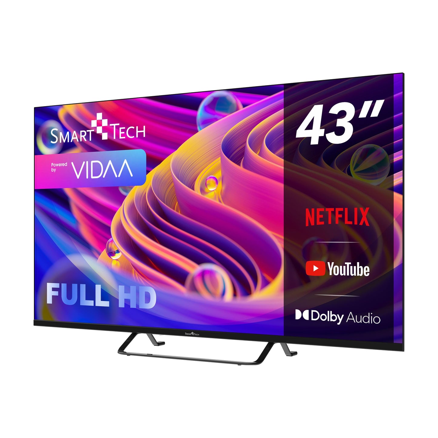Smart Tech 43FV02V TV 43 inch Smart TV VIDAA - TV with Full HD resolution and triple tuner, LED TV (2026)
