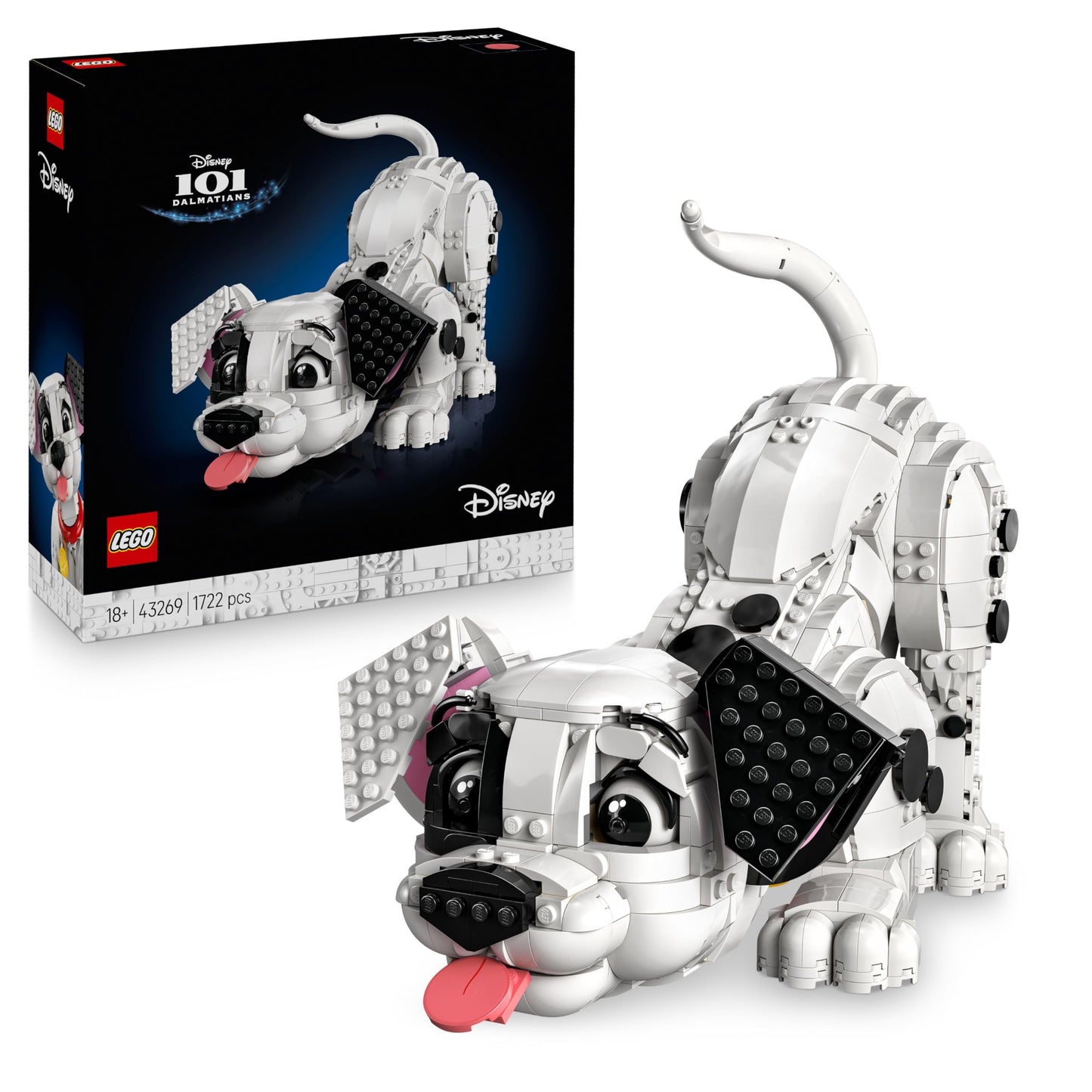LEGO ǀ Disney Puppy from 101 Dalmatians - Individually designed building set for adults - Convertible into 6 cute dogs with rotating head and tail - DIY decoration - Gift idea for fans - 43269