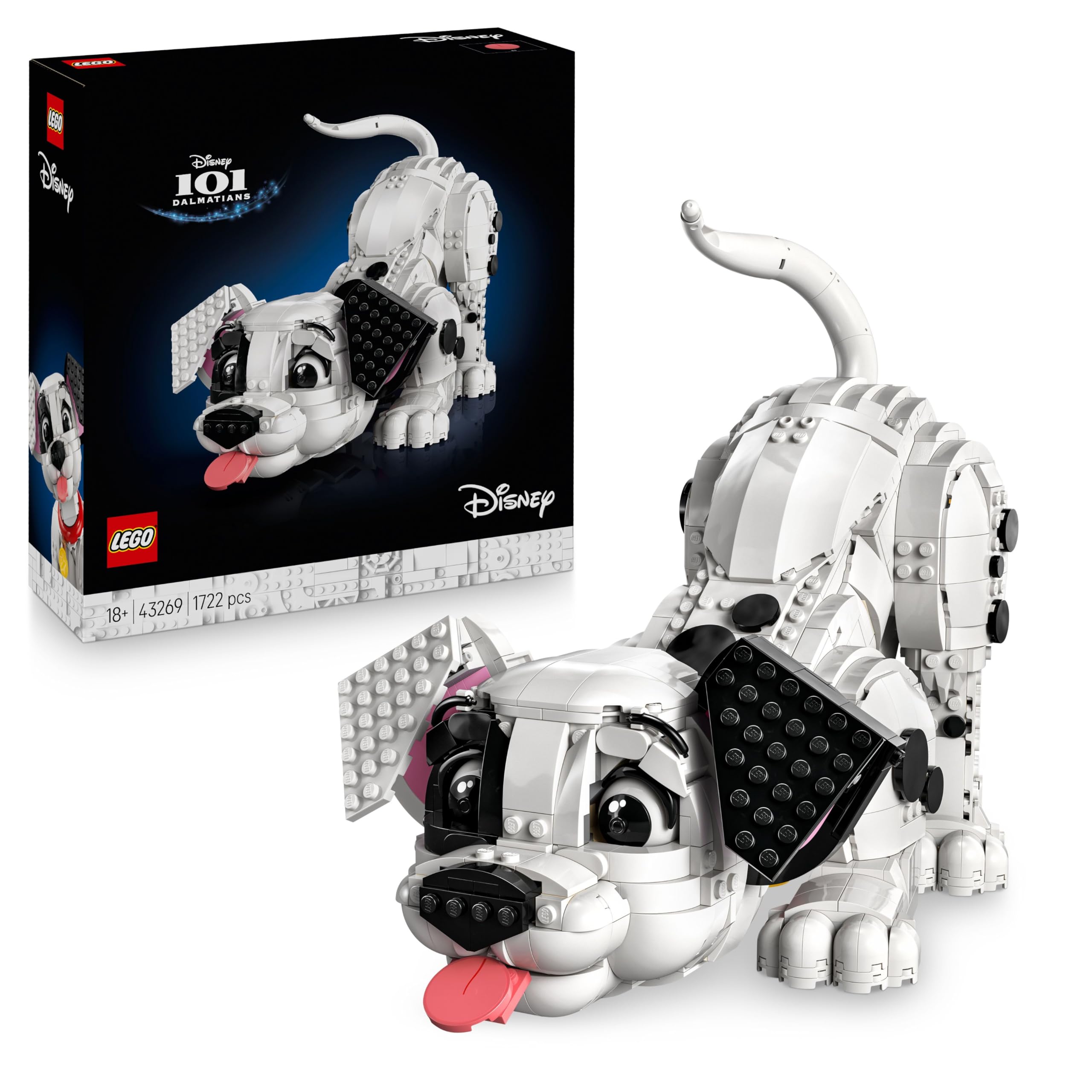 LEGO ǀ Disney Puppy from 101 Dalmatians - Individually designed building set for adults - Convertible into 6 cute dogs with rotating head and tail - DIY decoration - Gift idea for fans - 43269
