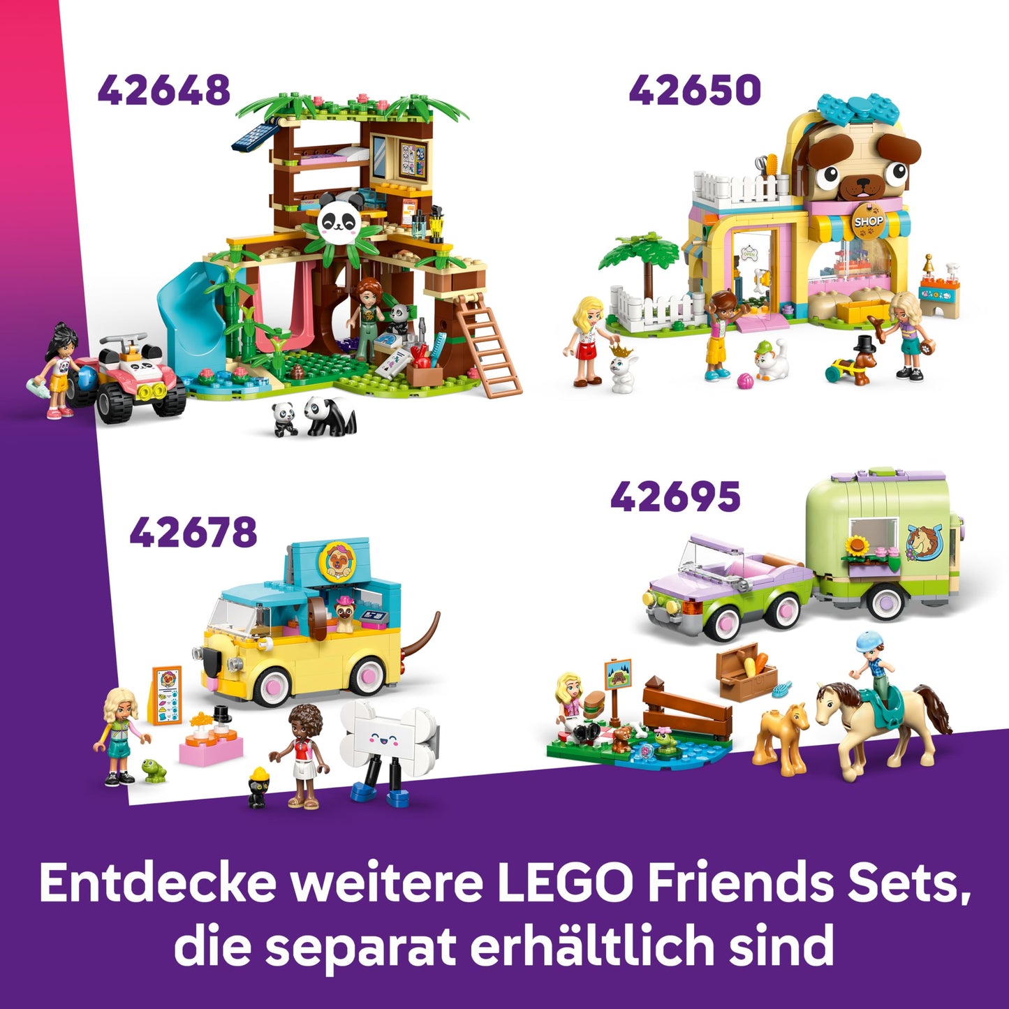 LEGO Friends Heartlake City Rabbit Hotel - House Playset with 2 Mini Dolls, 2 Animal Figures & Animal Care Accessories - Birthday Gift for Girls Ages 5 and Up - 42679