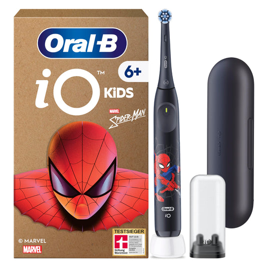 Oral-B iO Kids 6+ Marvel Spiderman Electric Toothbrush for Kids, Black - 8700216932899