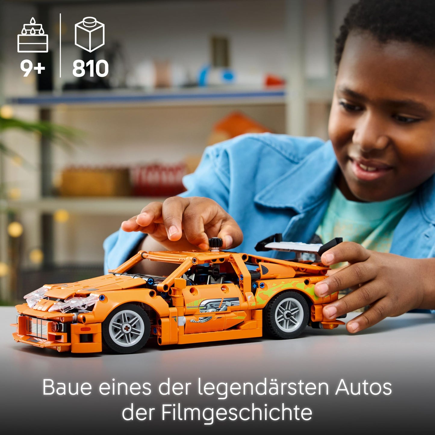 LEGO Technic Fast and Furious Toyota Supra MK4 - toy car - with 6-cylinder engine and opening doors - model set for boys and girls aged 9 and up - birthday gift idea 42204