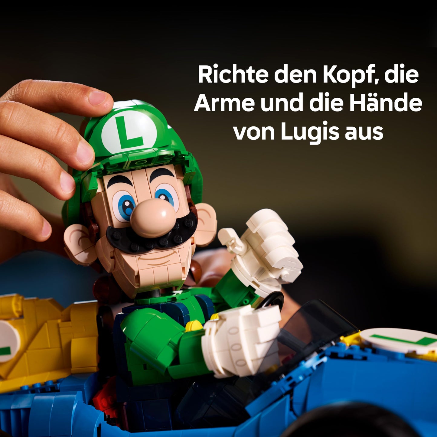 LEGO Super Mario: Mario Kart: Luigi & Turbo Speedster - Nintendo Figure and Car Model Building for Adults - Collectable Gaming Merch - Gift Idea for Men, Women and Fans - 72050