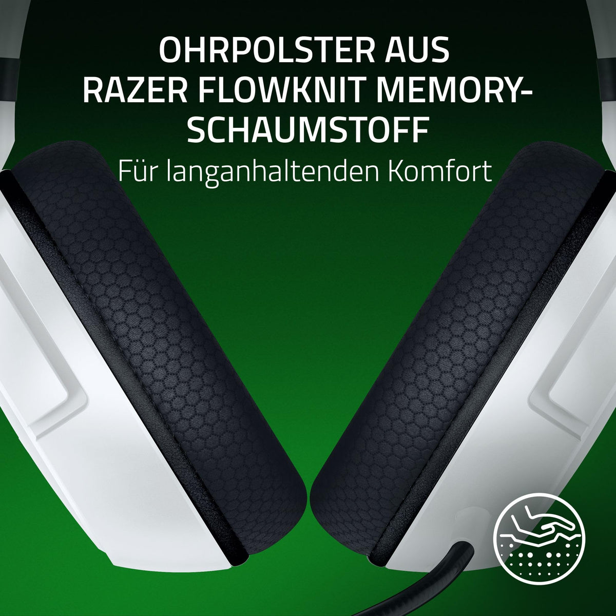 Razer Kaira HyperSpeed - Wireless Multi-Platform Gaming Headset for Xbox (HyperSpeed Wireless, Triforce 50mm Drivers, HyperClear Cardioid Mic, FlowKnit Memory Foam Ear Cushions) White - RZ04-0398
