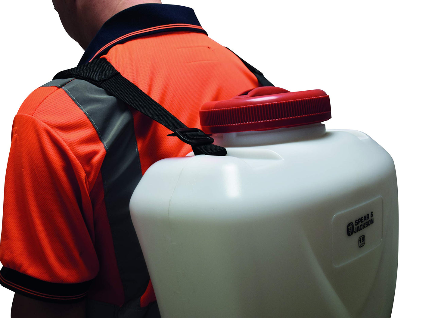Spear & Jackson 15LPAPS 15 liter backpack sprayer, pressure sprayer with pump function, 15 L, adjustable nozzle, shoulder straps, including 3 additional nozzles