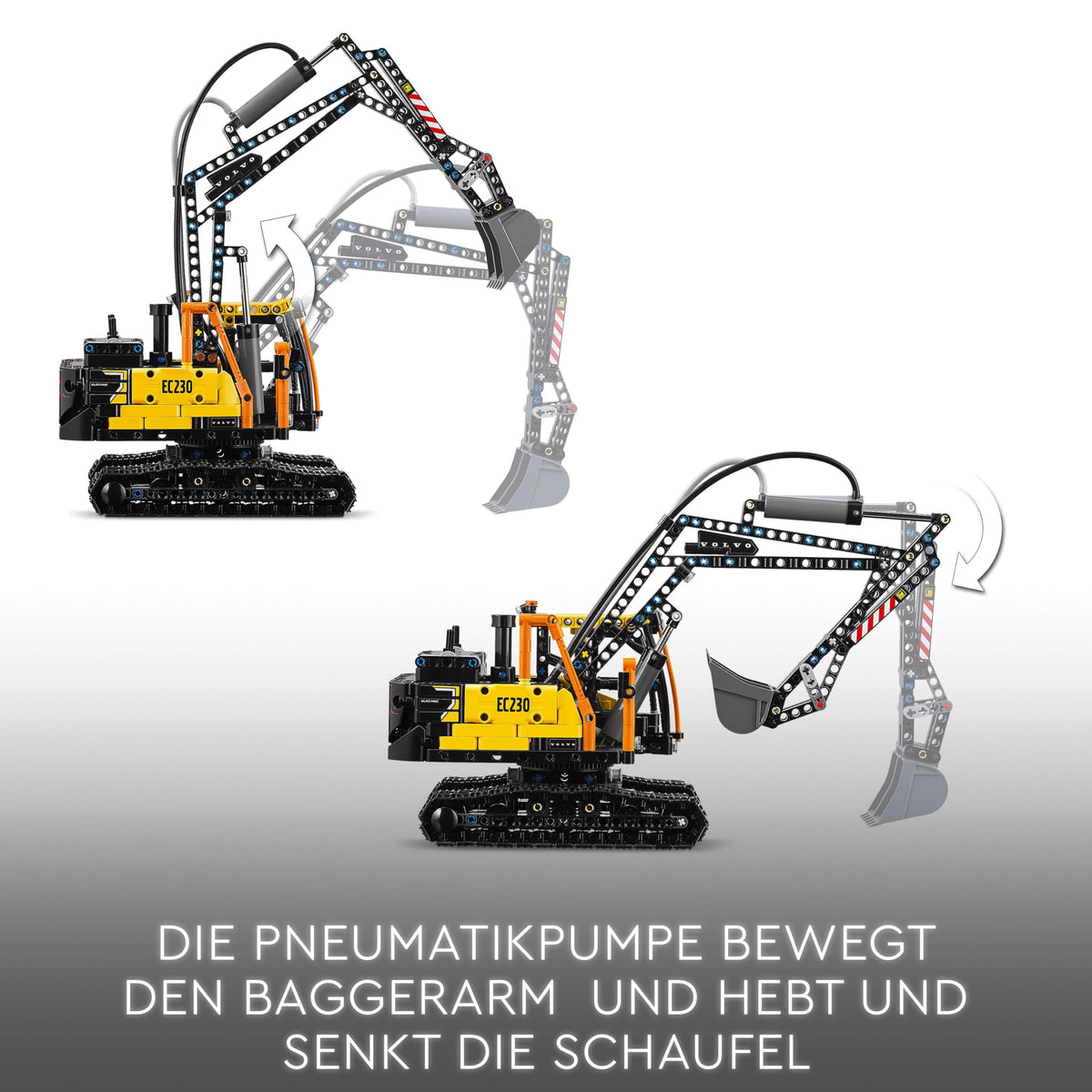 LEGO Technic Volvo FMX Truck with EC230 Electric Crawler Excavator, children's toy, gift set for boys and girls aged 10 and up, toy construction vehicles, excavator toy set 42175