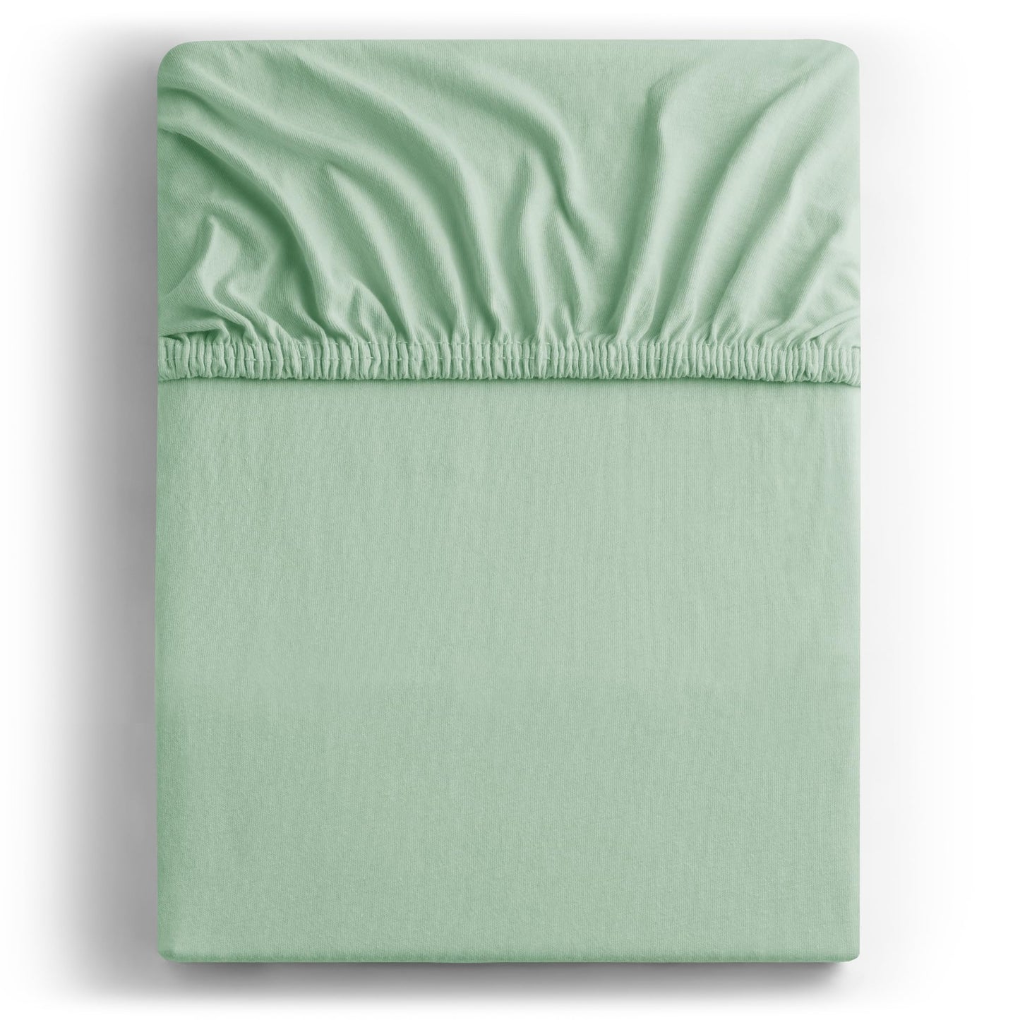 DecoKing fitted sheets 200x220 220x240 cm 100% combed cotton mint light green fitted sheets jersey box spring bed Amber 200 x 220 220 x 240