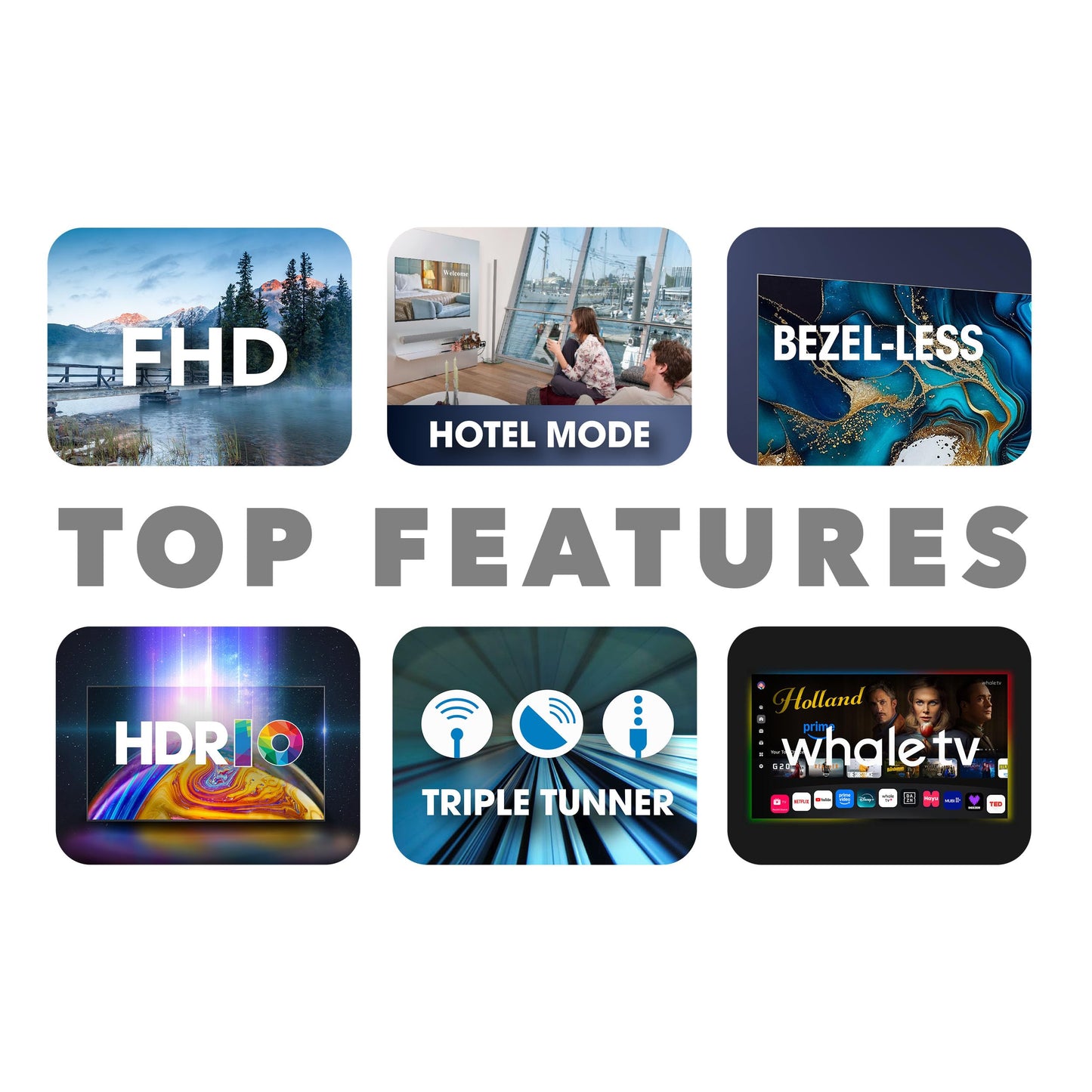 Smart Tech 40FH01K, 40 inch (101 cm) FHD LED Smart TV, Netflix, YouTube, Prime Video