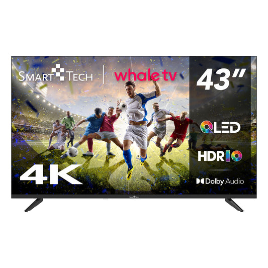 Smart Tech 43QH02V, 43 inch (108 cm) UHD QLED Smart TV, YouTube, Netflix, Prime Video, Disney+, Whale TV