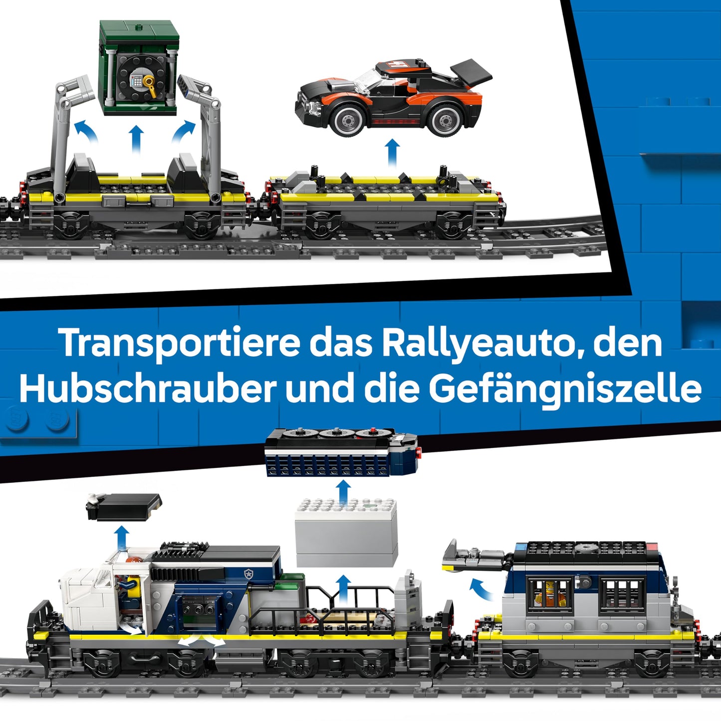 LEGO City Raid on the Police Train - Remote Controlled Toy Train - Model Building with Circular Track, Helicopter, Rally Car and 6 Minifigures - Gift for Boys Ages 7 and Up - 60508