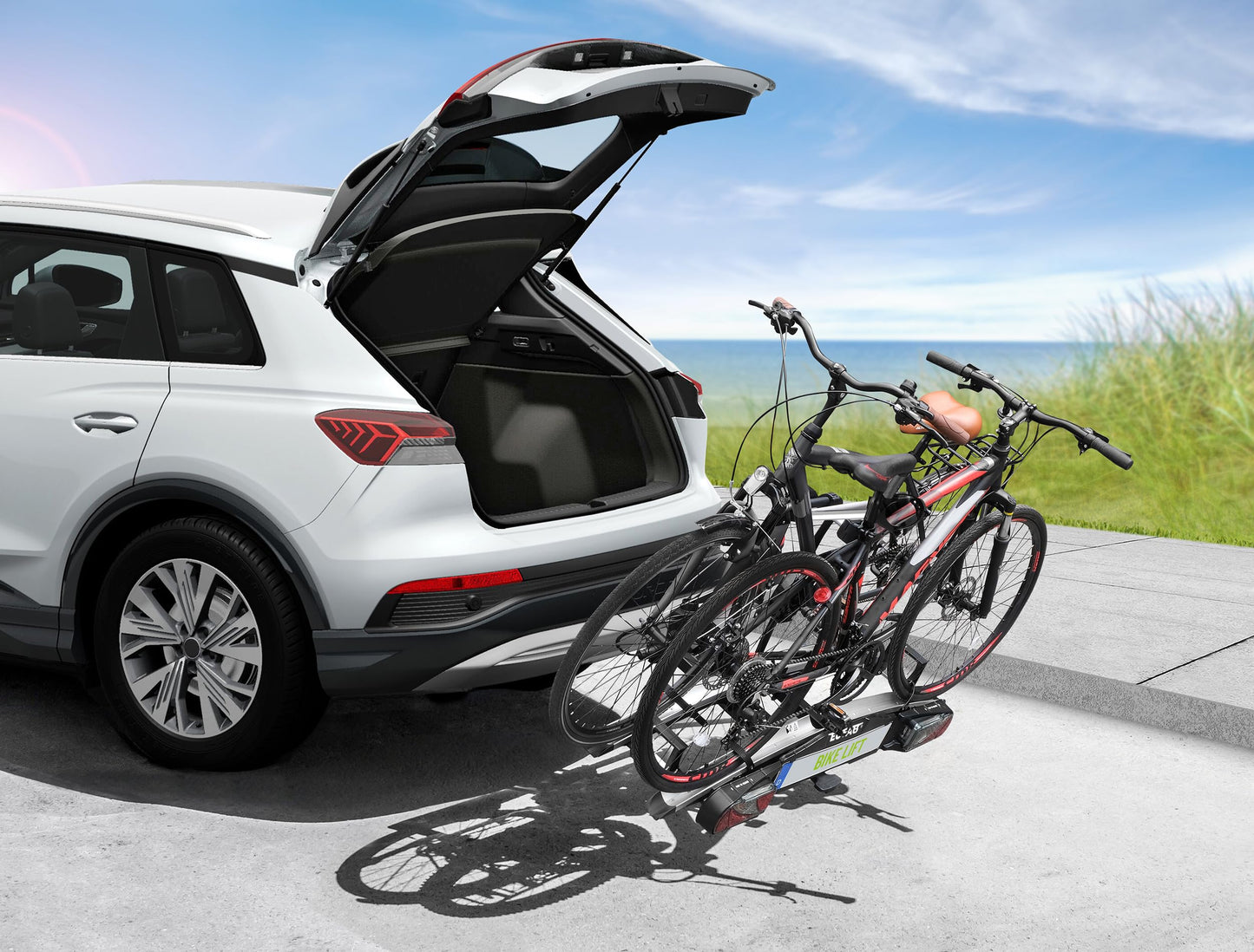 EUFAB 11554 bicycle carrier for the towbar
