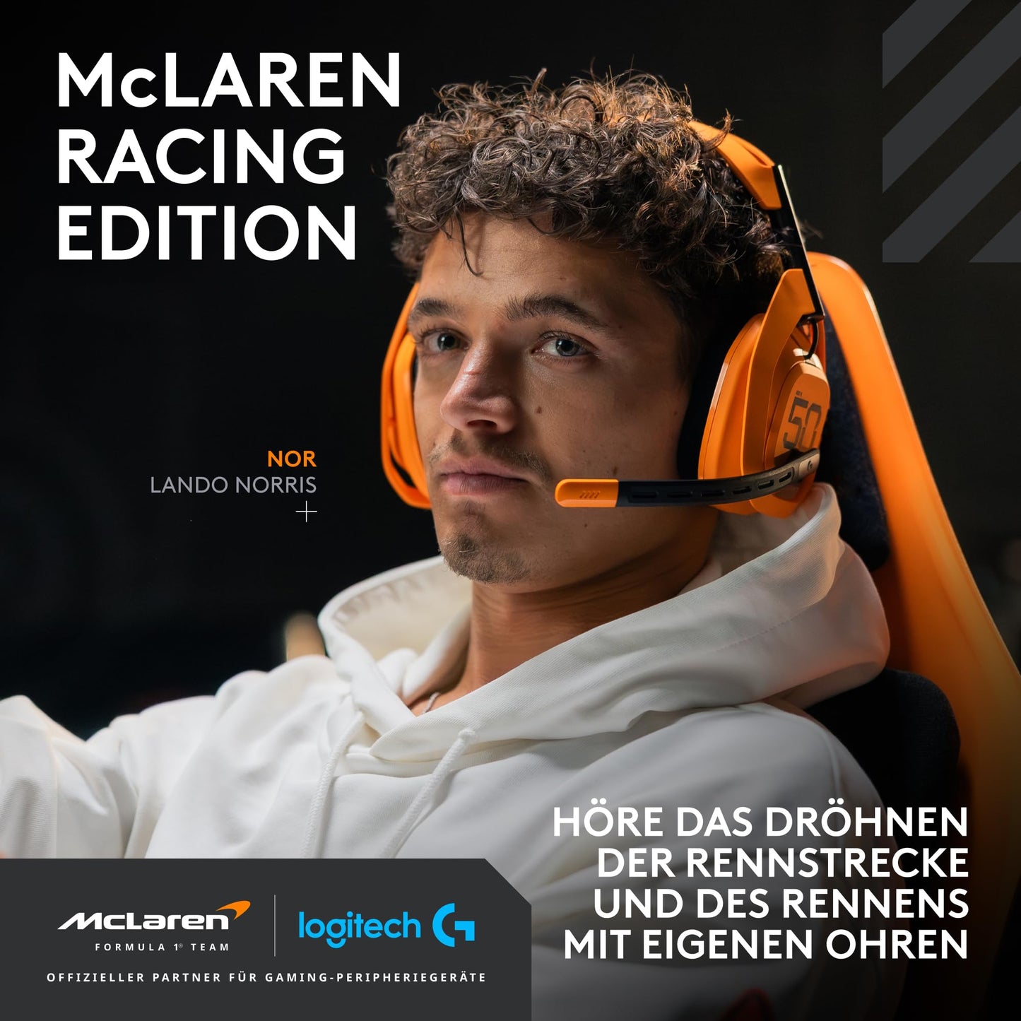 Logitech G Astro A50 X Lightspeed wireless gaming headset McLaren Edition + base station, PRO-G Graphene, PLAYSYNC for Xbox Series - 939-002238