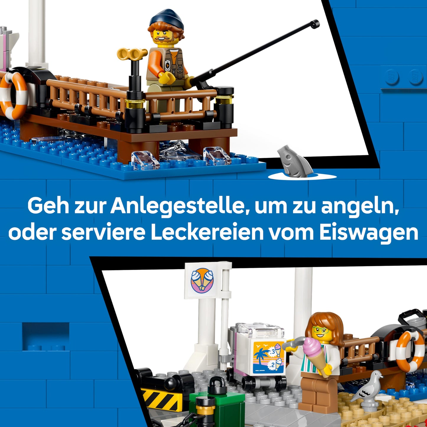 LEGO City Classic Beach Tram Toy - Model Building with Rail Track, Street Scene, 5 Minifigures and 5 Animal Figures - Birthday Gift for Boys Ages 7 and Up - 60506