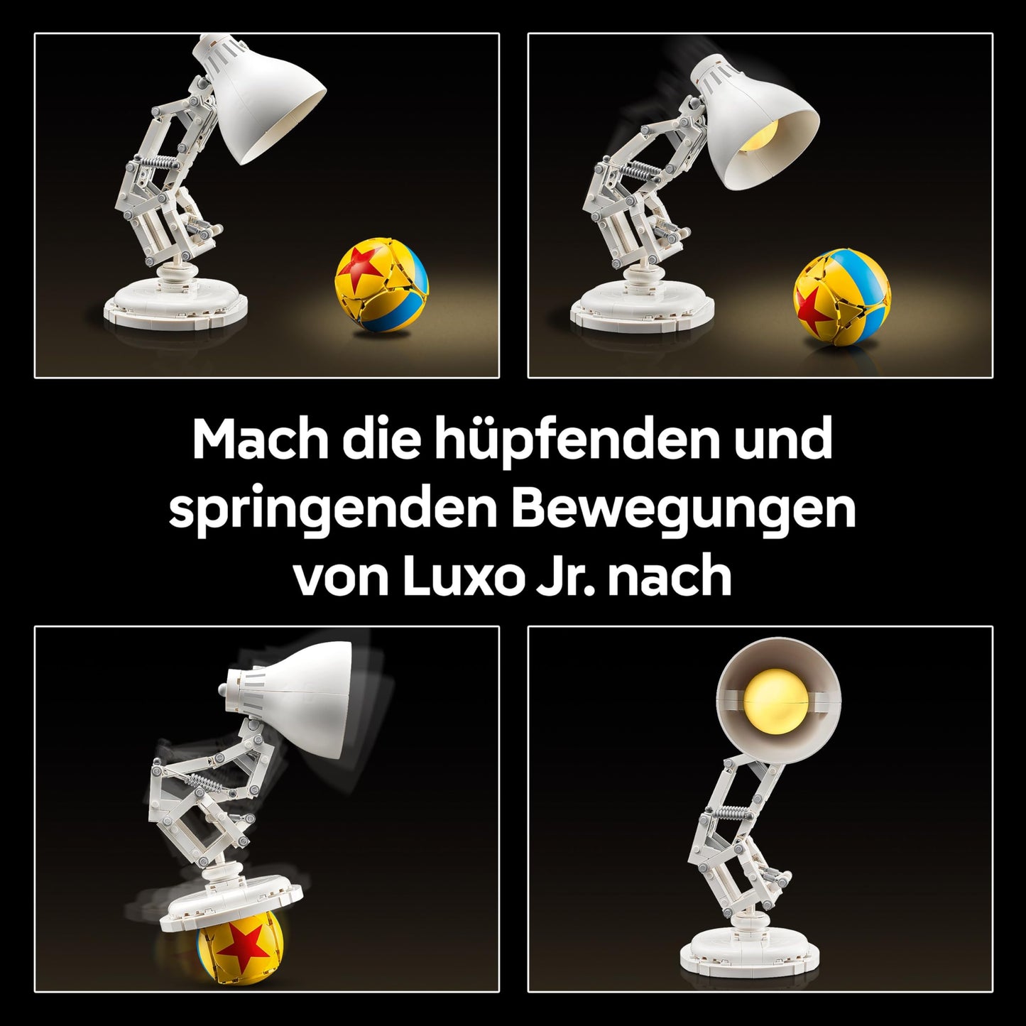 LEGO Ideas Disney Pixar set - model building for adults - 3D puzzle with hidden film references - DIY desk decoration - gift idea for collectors 21357