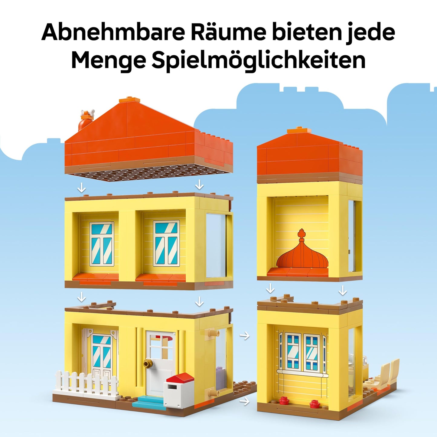 LEGO Bluey: Bluey's House - Modular toy with rooms, garden, 4 minifigures and accessories - Birthday gift for girls and boys aged 4 and up or fans of the TV series - 11203