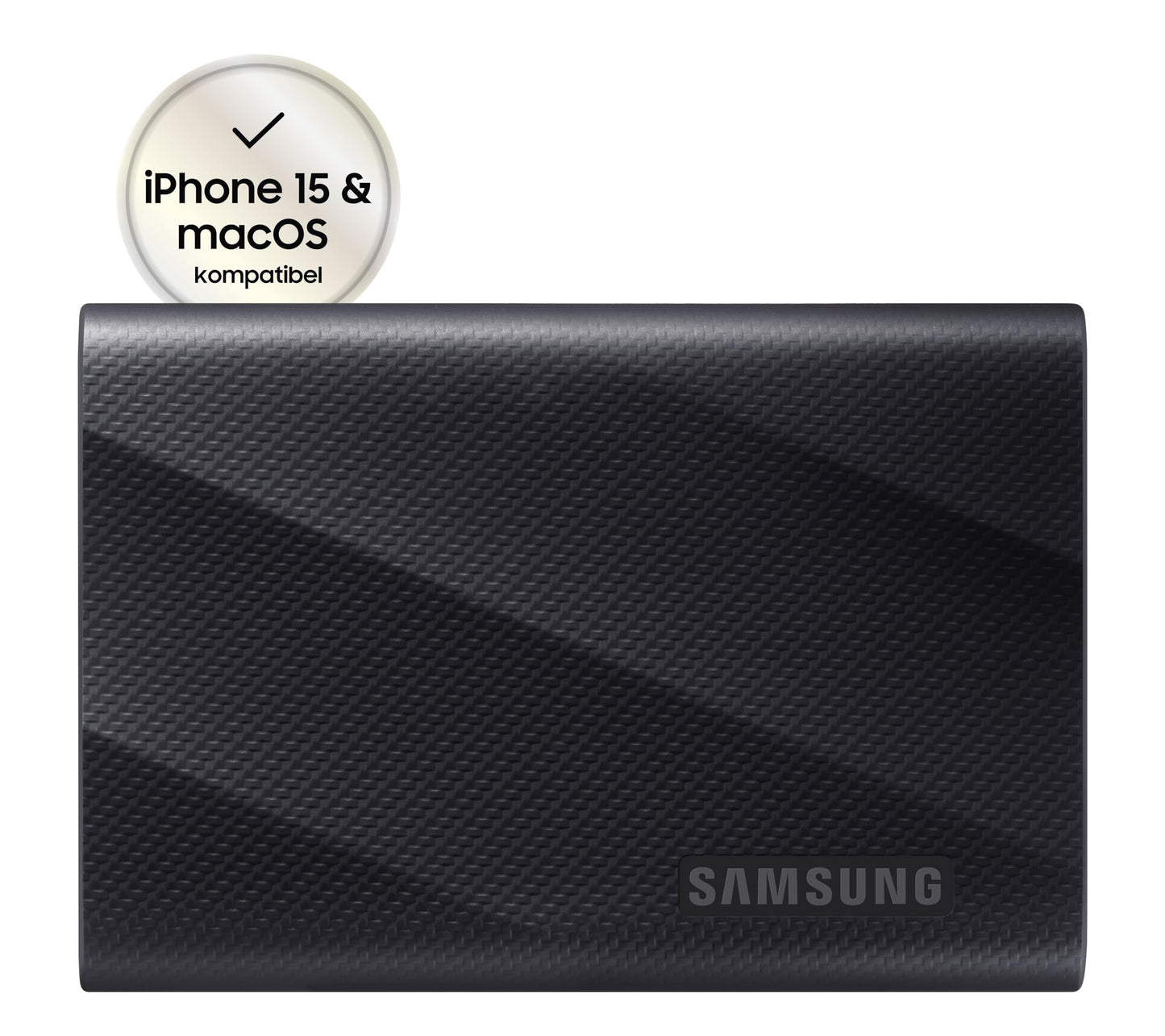 Samsung Portable SSD T9, 1 TB, 2,000 MB/s read, 2,000 MB/s write, USB 3.2 Gen.2x2, external hard drive for professional users, compatible with Mac, PC, smartphone and 12K cameras, MU-PG1T0B/EU