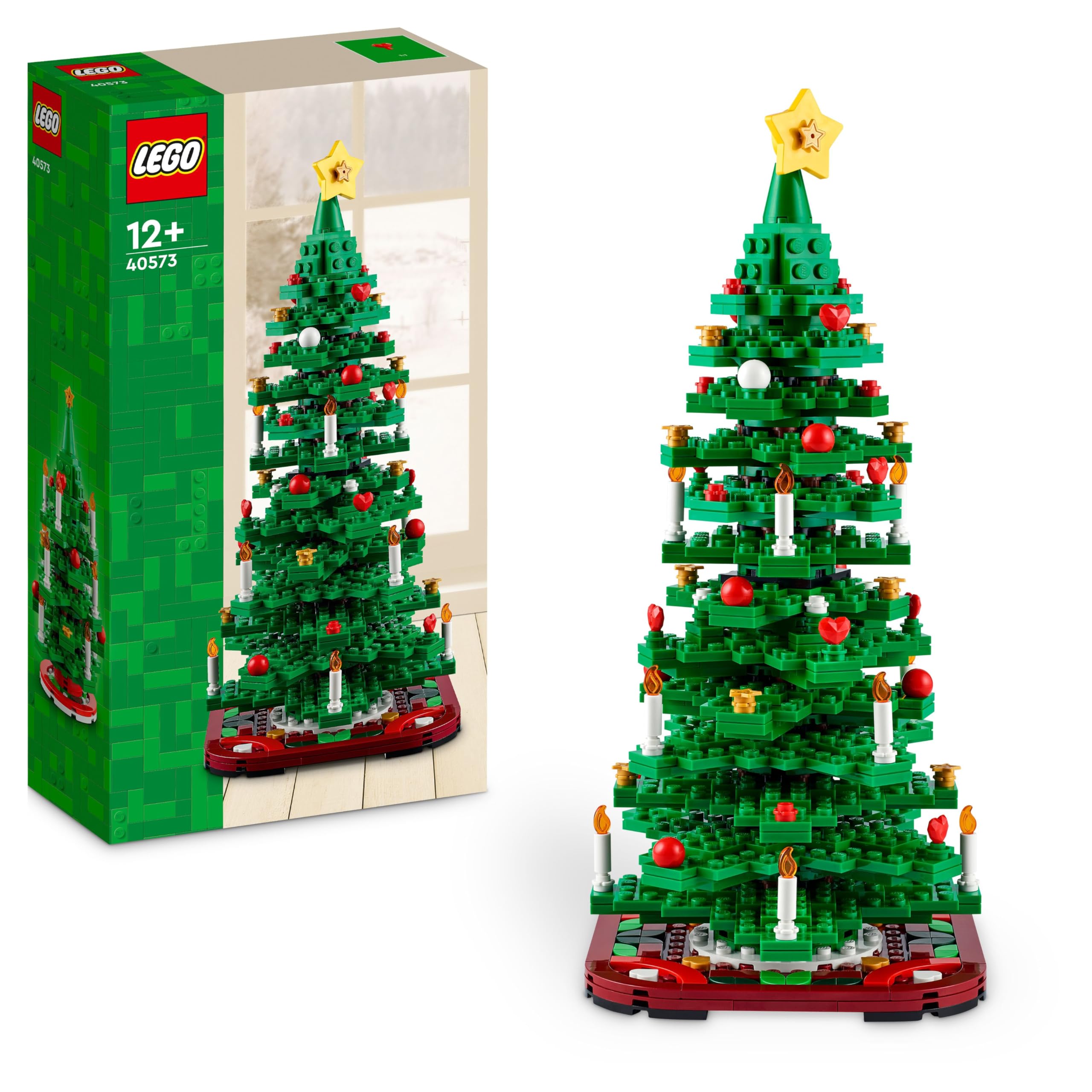LEGO Christmas tree - 2-in-1 building set - toy for children aged 9 and up - DIY decoration for building and displaying - Christmas gift for boys, girls and adults - 40573