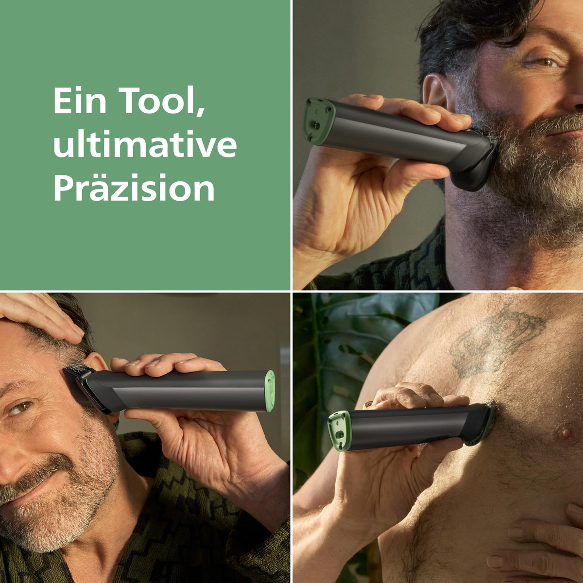 PHILIPS Multigroom 7000 pentru bărbați - All-in-One, trimmer de barbă și mașină de tuns cu 19 piese pentru față, cap și corp, lame autoascuțite, 26 de setări de lungime (0,5-20 mm), MG7962/30