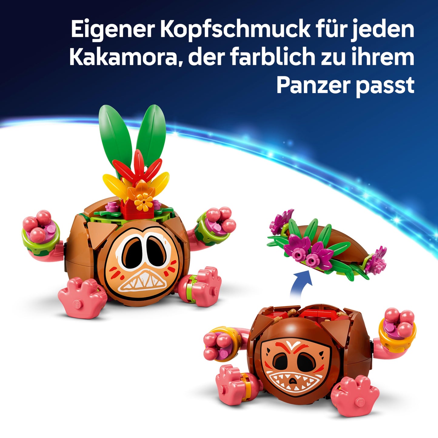 LEGO | Disney Vaiana Kakamora - toy including 2 flowerpot figures with artificial flowers as room decoration - gift for girls aged 9 and over and film fans - 43293