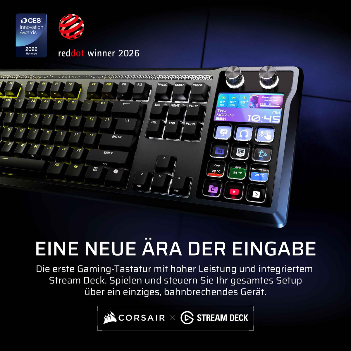 Corsair Galleon 100 SD RGB Mechanical Wired Gaming Keyboard - CH-912A31I-DE
