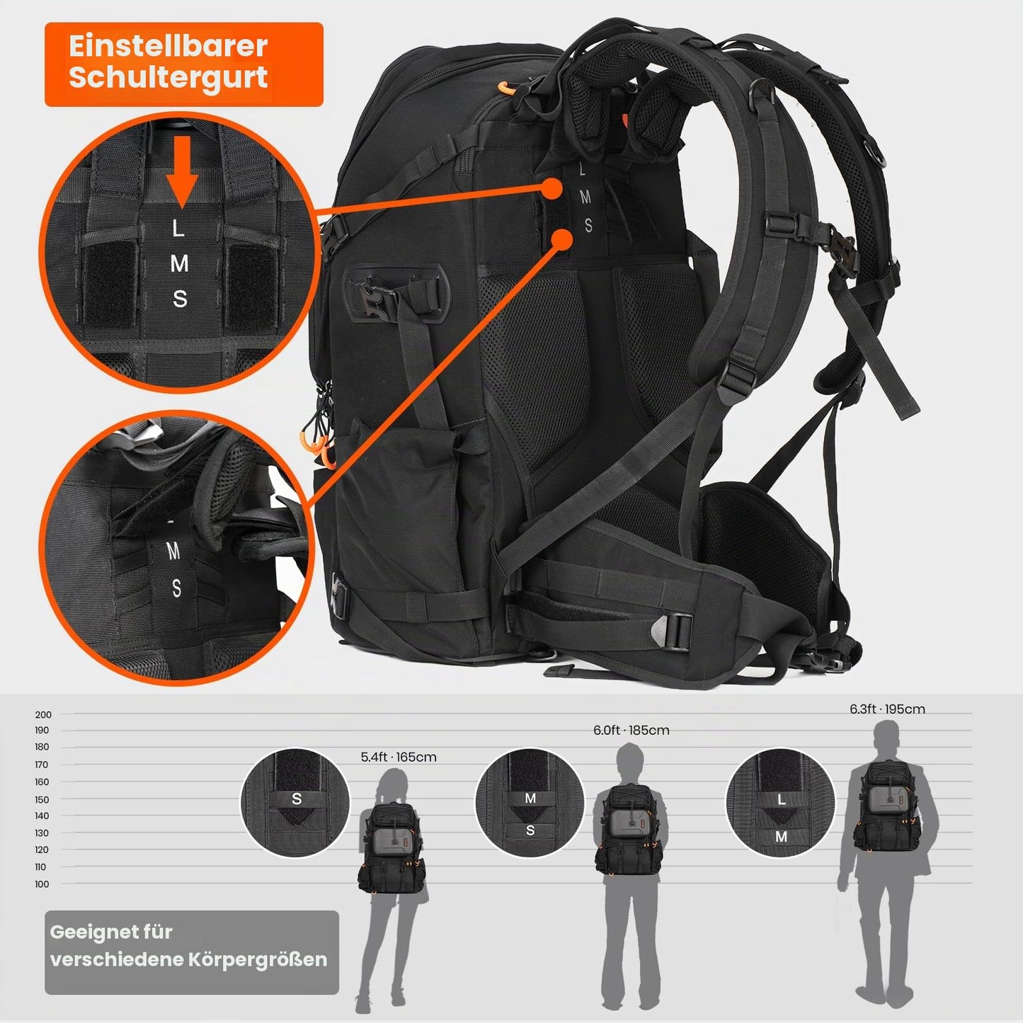 TARION Large camera backpack Camera backpack: Professional DSLR drone backpack with 17.3 inch laptop compartment Hard shell protection made of high-density foam with rain cover Black 30 L - PB02