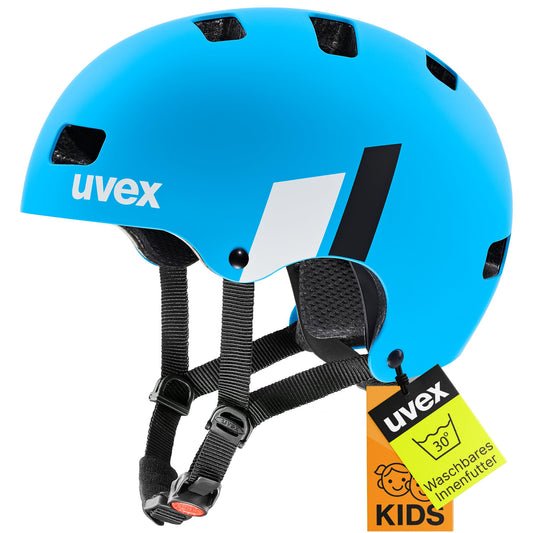 uvex Kid 3 cc children's bicycle helmet, blue-white matt, 51-55 cm - S4149721915