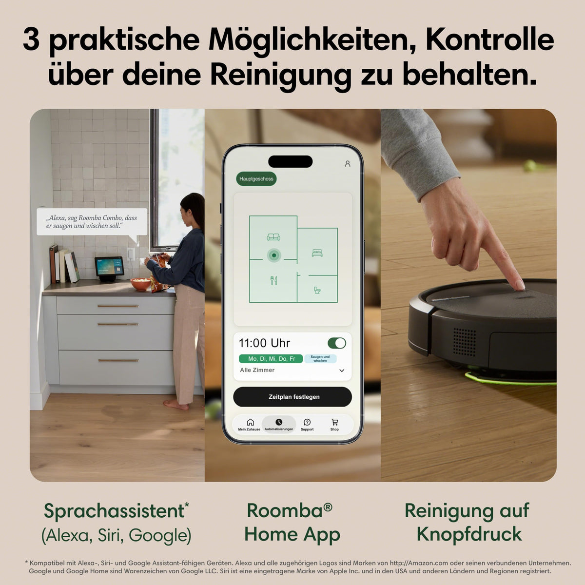 iRobot Roomba Plus 516 Vacuum Robot, AutoWash Base, 75 °C Mop Wash - N284040