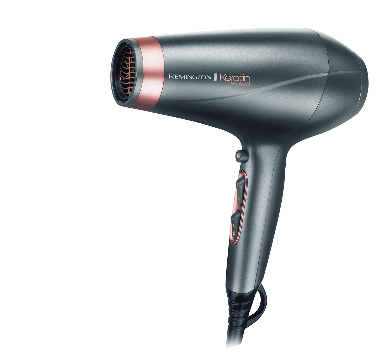 Remington professional hair dryer Ion Keratin Protect (2200W, 150km/h, 3 styling attachments, enriched with keratin and almond oil, ionic care - anti frizz, long-lasting AC motor) AC8820 - 45603560100