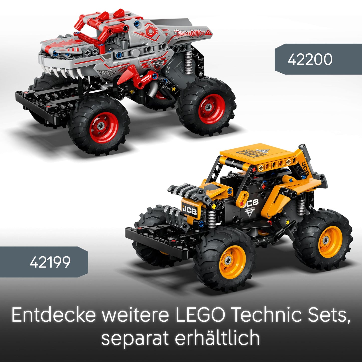 LEGO Technic Monster Jam ThunderROARus, Pull-Back Toy Monster Truck, Building Toy for Kids, Gift for Boys and Girls Ages 7 and Up 42200