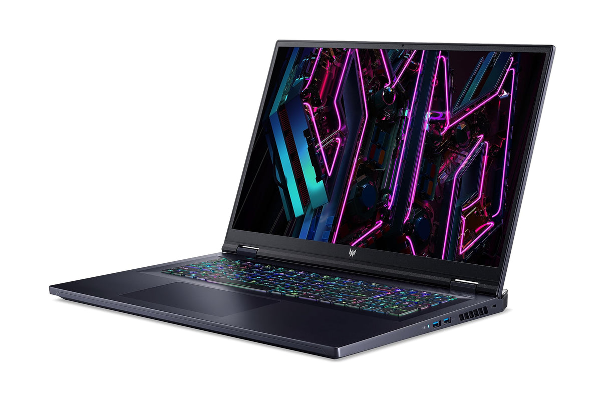 Acer Predator Helios 18 (PH18-71-750Y) Gaming Laptop, 18" WQXGA IPS 165Hz Display, Intel Core i7 13700HX, 32 GB RAM, 1 TB SSD, NVIDIA GeForce RTX 4070, Windows 11, QWERTZ Keyboard, black - NHQKSEG005