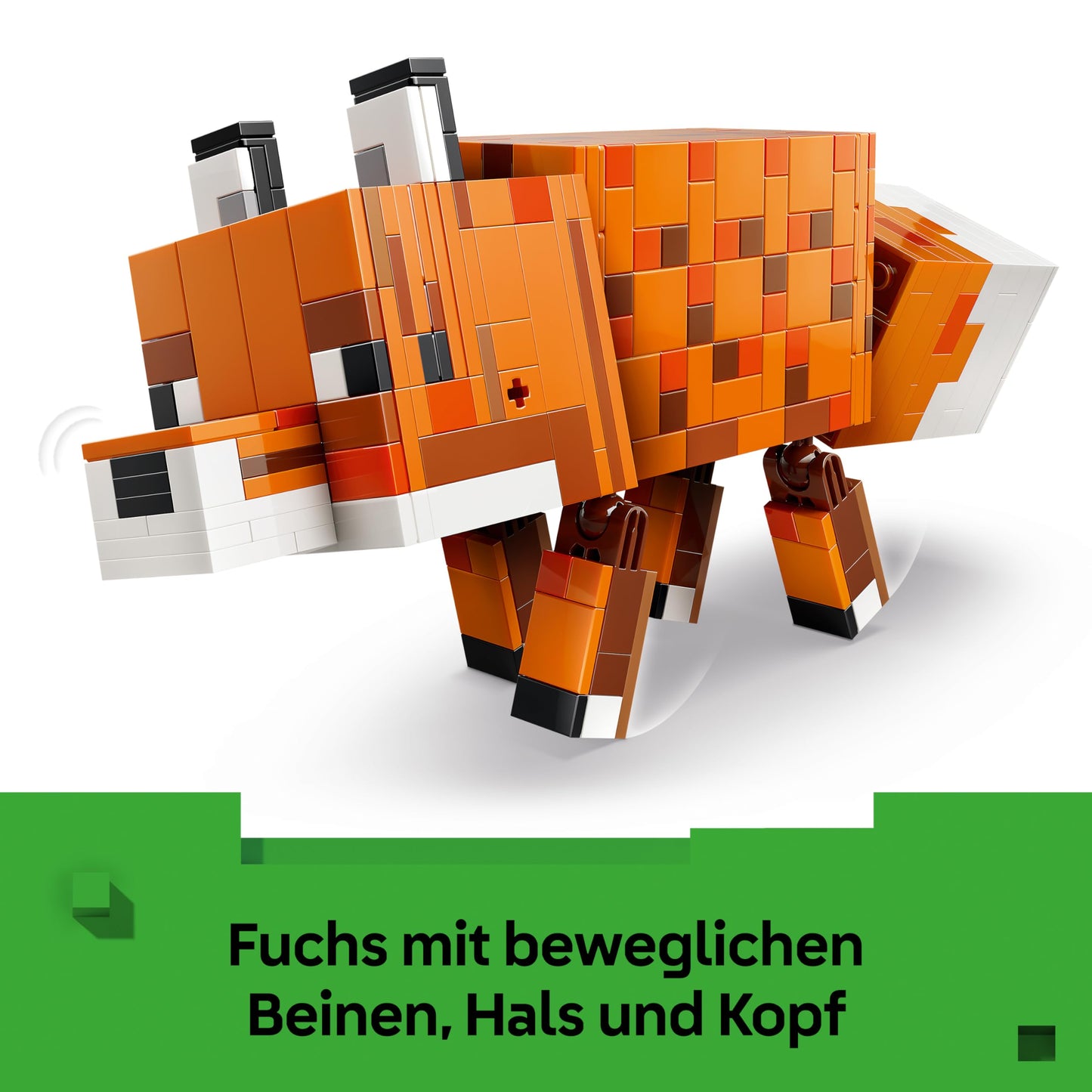 LEGO Minecraft The Fox - 3D puzzle animal figure with accessories - gaming decoration for bedroom or gaming room - gamer toy for a birthday for boys, girls and fans aged 10 and over - 21588