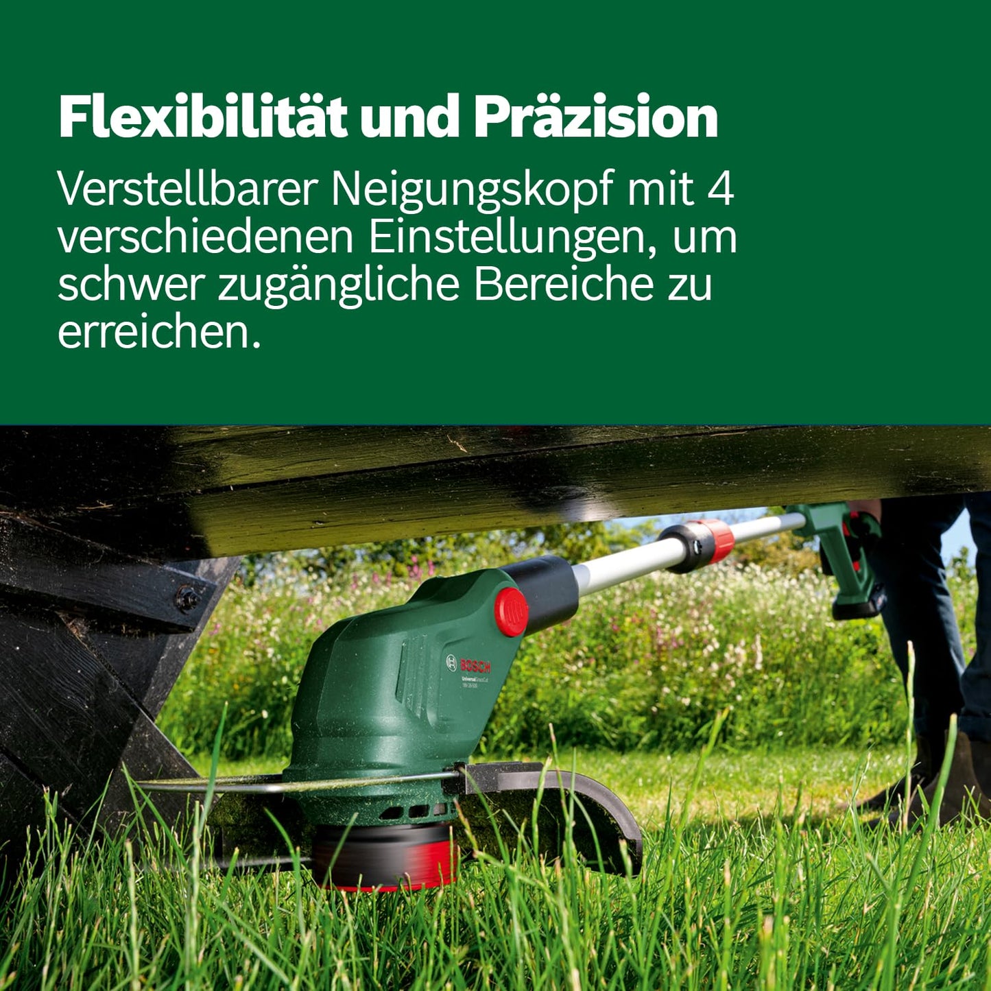 Bosch cordless grass trimmer UniversalGrassCut 18V-26-500 (for grass trimming and edge cutting; charging time: 65 min; cutting circle diameter: 26 cm; 18-volt system; without battery or charger) - 06008C1F01